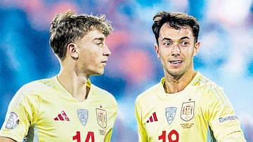 Montaje de Huijsen y Zubimendi con la Selección.