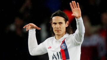 El delantero uruguayo del PSG, Edinson Cavani, durante un partido.