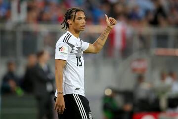 Leroy Sané on duty with Germany last week