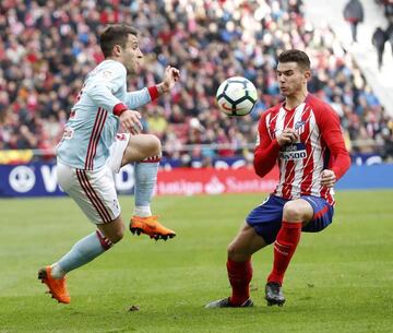 Lucas in action for Atlético against Celta.