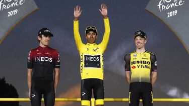 Podio del Tour de Francia 2019