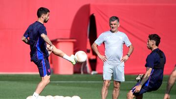 Suso, en un entrenamiento con Mendilibar.