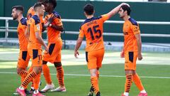 Guedes celebra su gol ante el Betis. 