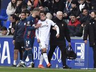 Marcos Fernández se marchaba expulsado en Huesca.