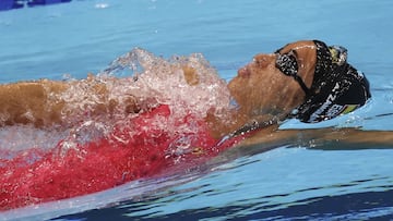 África Zamorano durante la final de 200 metros espalda. 