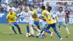 Pombo, en el partido de ayer contra Las Palmas.