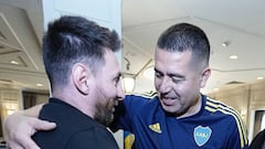 Se dio a conocer el saludo entre Juan Román Riquelme y Lionel Messi en el hotel de concentración; el ’10’ de la Albiceleste estuvo con él en su despedida.