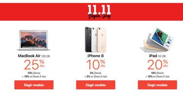 Descuentos de un 10% en el iPhone 8 y un 15% en el iPhone 7