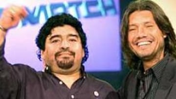 <b>BUEN HUMOR.</b> Un Maradona más delgado mostró su buen humor en un programa de la televisión argentina.