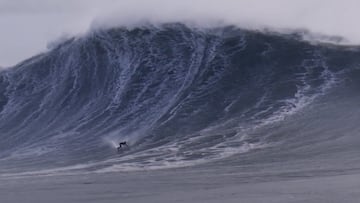 Lucas "Chumbo" Chianca en Nazaré en febrero del 2024.