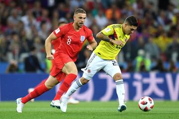 Partido de mucha lucha en todas las líneas.  Mira las mejores imágenes del partido de octavos de final entre Colombia e Inglaterra 