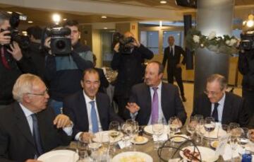 Florentino Pérez y Rafael Benítez y Pablo Laso.