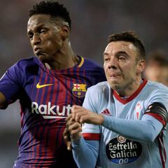 Mina juega su tercer partido y tiene un duro duelo con Aspas