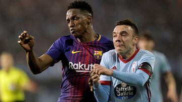 Mina juega su tercer partido y tiene un duro duelo con Aspas