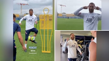 El encuentro de Keylor y Ramos en el entrenamiento del PSG