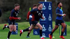 Entrenamiento de Inglaterra antes del Seis Naciones. 