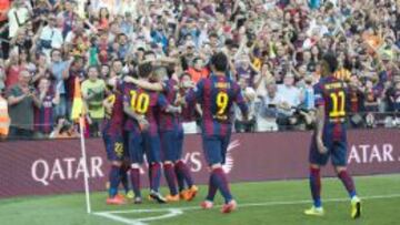 GRUPO. Luis Enrique tiene a su disposición a todos los futbolistas de la plantilla para intentar levantar las tres competiciones.