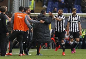 02/05/15 PARTIDO FUTBOL LIGA ITALIANA SERIA SAMPDORIA - JUVENTUS DE TURIN 
VIDAL ALEGRIA 