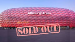 Bayern Munich confirm that all 18/19 home games are sold out