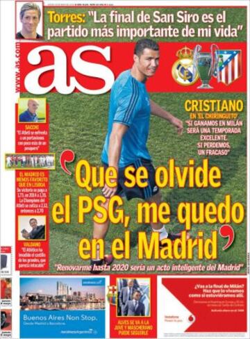 Portadas de la prensa mundial