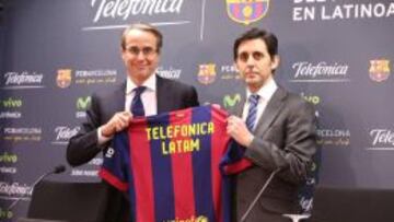 Faus y el representante de Telefónica, en la rueda de prensa.