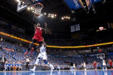 2012. Oklahoma City Thunder-Miami Heat. Después de la decepción del año anterior, Lebron James consiguió su primer anillo de la NBA. Los Heat ganaron 1-4.