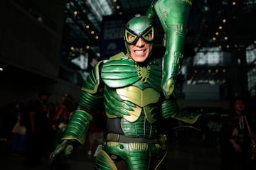An attendee dressed as Scorpion from Spider-Man poses during New York Comic Con at the Jacob K. Javits Convention Center on Saturday, Oct. 11, 2025, in New York. (Photo by Charles Sykes/Invision/AP) 


Associated Press / LaPresse
Only italy and spain