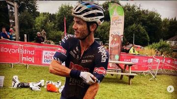 El ciclista del Alpecin-Fenix Alex Richardson, durante una carrera de MTB.