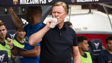 La bronca de Koeman en la pausa de hidratación: "¡Hay que hacer falta o cortar el juego!"