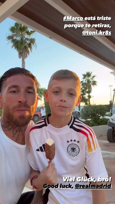 El emotivo mensaje del hijo de Ramos a Kroos: Estoy triste