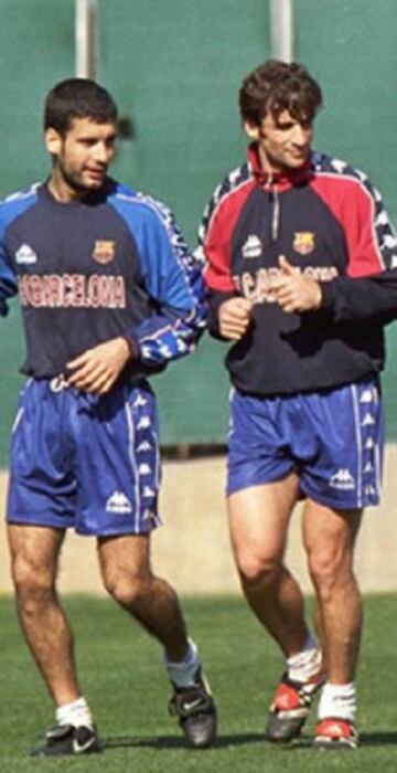 En su estadía en el cuadro catalán cultivó una duradera amistad con Josep Guardiola y Luis Enrique.