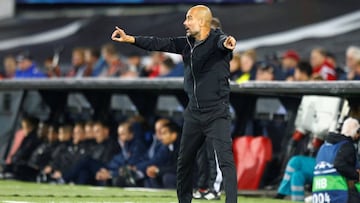 El técnico español del Manchester City, Pep Guardiola, durante un partido.