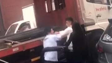 ¡Increíble! Manzaneda, a golpes con un conductor en plena calle