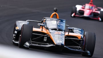 USA3420. INDIAN&Aacute;POLIS (IN, EEUU), 13/08/2020.- Fotograf&iacute;a cedida por Indycar donde aparece el piloto mexicano Patricio &quot;Pato&quot; O&#039;Ward durante las pr&aacute;cticas del Indy 500, este jueves en el Indianapolis Motor Speedway en Indian&aacute;polis, Indiana. El piloto espa&ntilde;ol Fernando Alonso sufri&oacute; un accidente sin consecuencias a poco menos de una hora del fin de la segunda sesi&oacute;n de entrenamientos de la 104 edici&oacute;n de las 500 Millas de Indian&aacute;polis. El incidente ech&oacute; al traste dos d&iacute;as alentadores de trabajo en Indianapolis Motor Speedway. EFE/James Black/IndyCar/ SOLO USO EDITORIAL /NO VENTAS