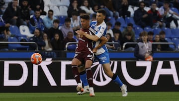 Jaime fue titular con el Depor por primera vez en la temporada ante el Albacete.