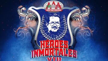 Poster oficial de Héroes Inmortales XIV compartido por Marisela Peña