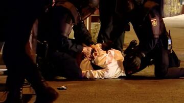 Noche de disturbios y dentenciones en Madrid tras la fiesta de 'La Decimocuarta'