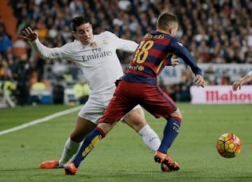 James Rodríguez pierde su segundo clásico frente al Barcelona