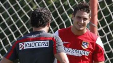 El Cholo, junto a Koke.