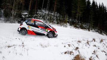 Jari Matti Latvala durante el shakedown del Rally de Suecia.