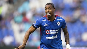 Willer Ditta of Cruz Azul during the 15th round match between Cruz Azul and Tijuana as part of the Liga BBVA MX Varonil, Torneo Clausura 2026 at Cuauhtemoc Stadium, on April 18, 2026 in Puebla, Mexico.