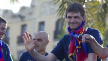 Tito Vilanova en la celebración de la Liga.
