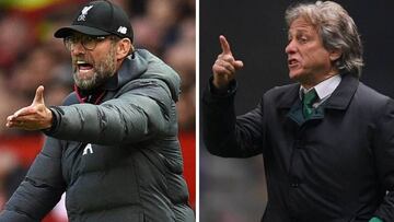 Los entrenadores de Liverpool y Flamengo, Jürgen Klopp y Jorge Jesús.