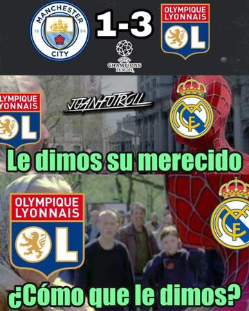 Los mejores memes de la eliminación del Manchester City en Champions League