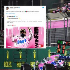 Las redes se desbordan en alegría por el triunfo de Sergio 'Checo' Pérez en Sakhir