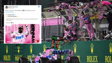 Las redes se desbordan en alegría por el triunfo de Sergio 'Checo' Pérez en Sakhir