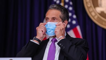 08 June 2020, US, New York: New York Governor Andrew Cuomo speaks during a press conference on the first day of the gradual reopening after a months-long shutdown, amid the Coronavirus pandemic. Photo: William Volcov/ZUMA Wire/dpa
08/06/2020 ONLY FOR