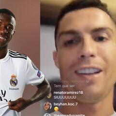 Cristiano hace un video y solo le contesta... ¡Vinicius!