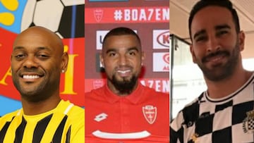 V¨¢gner Love (Kairat Almaty), Kevin Prince Boateng (Monza) y Adil Rami (Boavista).