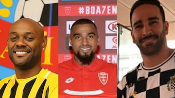 Vágner Love (Kairat Almaty), Kevin Prince Boateng (Monza) y Adil Rami (Boavista).